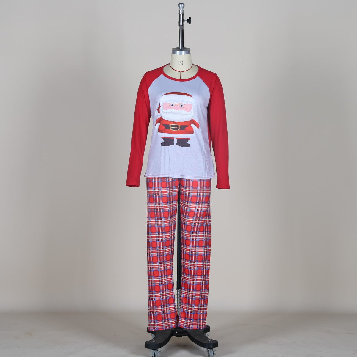 Christmas Matching Family Pajamas Cartoon Christams Hat White Pajamas Set