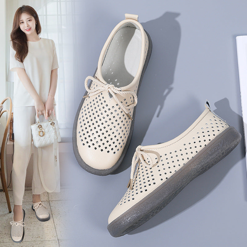 Zilool Breathable Soft Flat Soles Lace Up Shoe