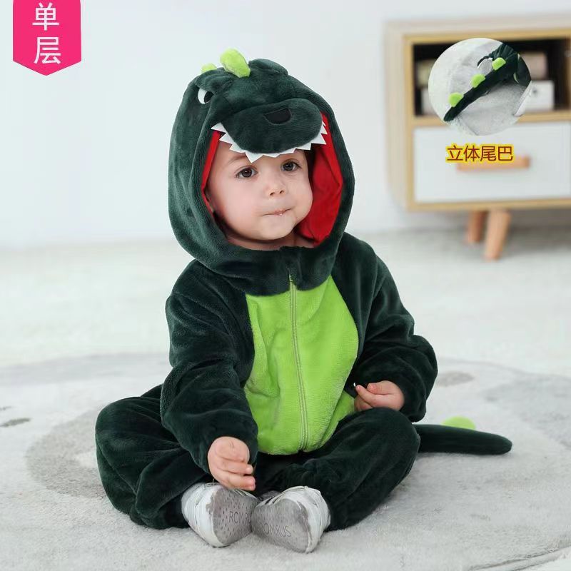 Kids Dinosaur Onesie Pajamas Animal Costumes for Boys & Girls Zip Up