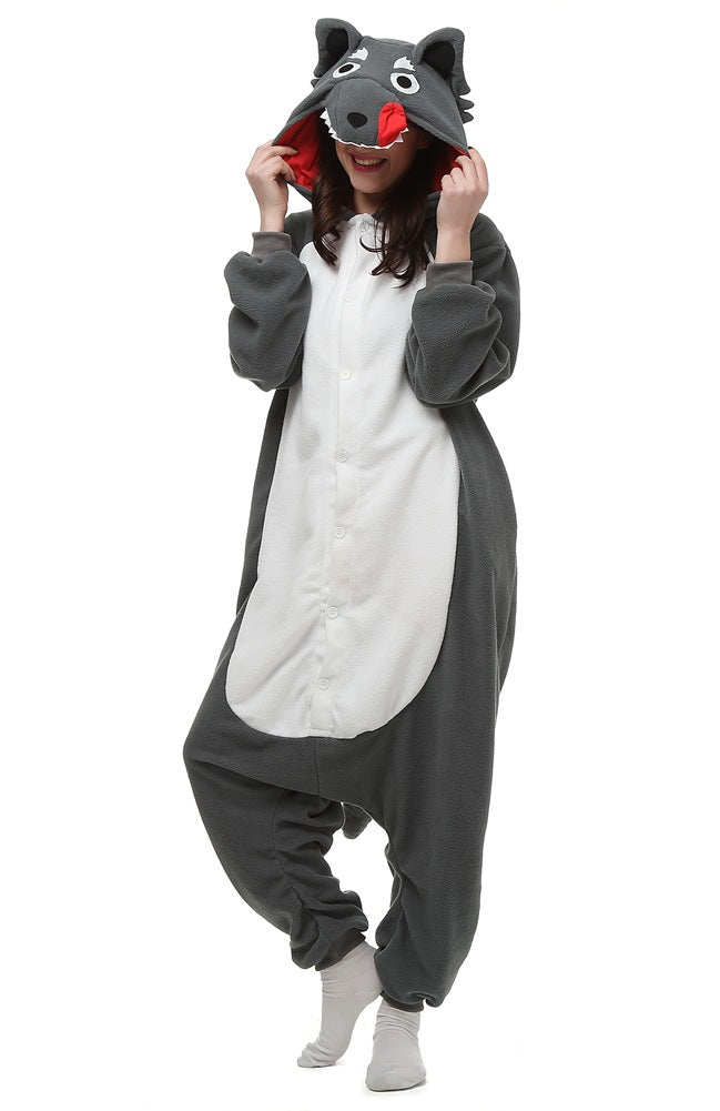 Wolf Kigurumi Onesie Pajamas Animal Costumes For Adult