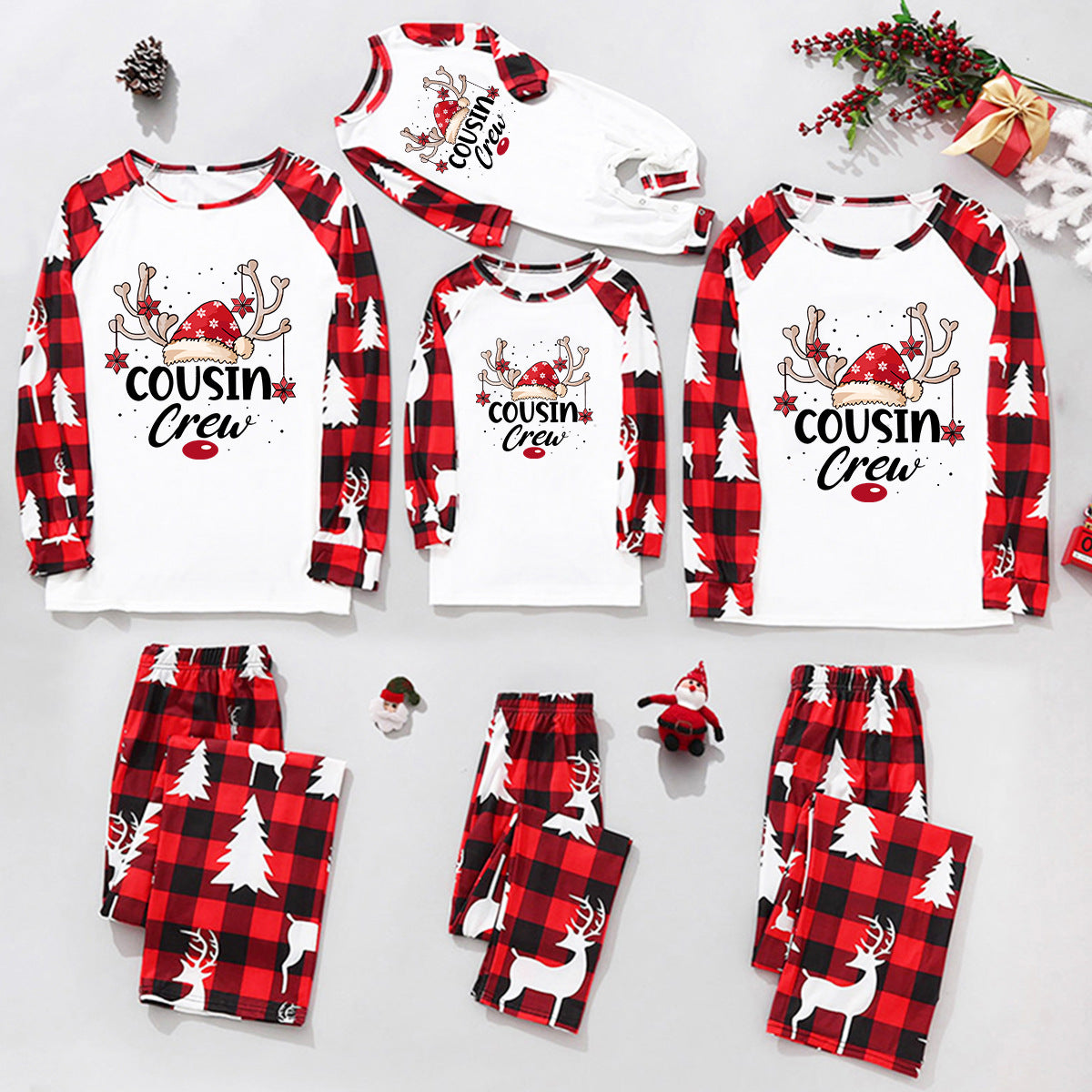 Christmas Matching Family Pajamas Have A Holly Jolly Christmas Blue Pajamas Set