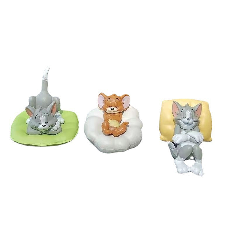 Zilool Tom Jerry Cute Book Desktop Figure Doll Small Ornament Car Ornament Card