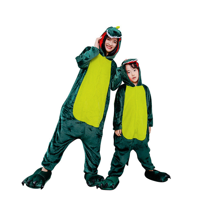 Green Dinosaur Kigurumi Onesie Pajamas Animal Costumes For Adult