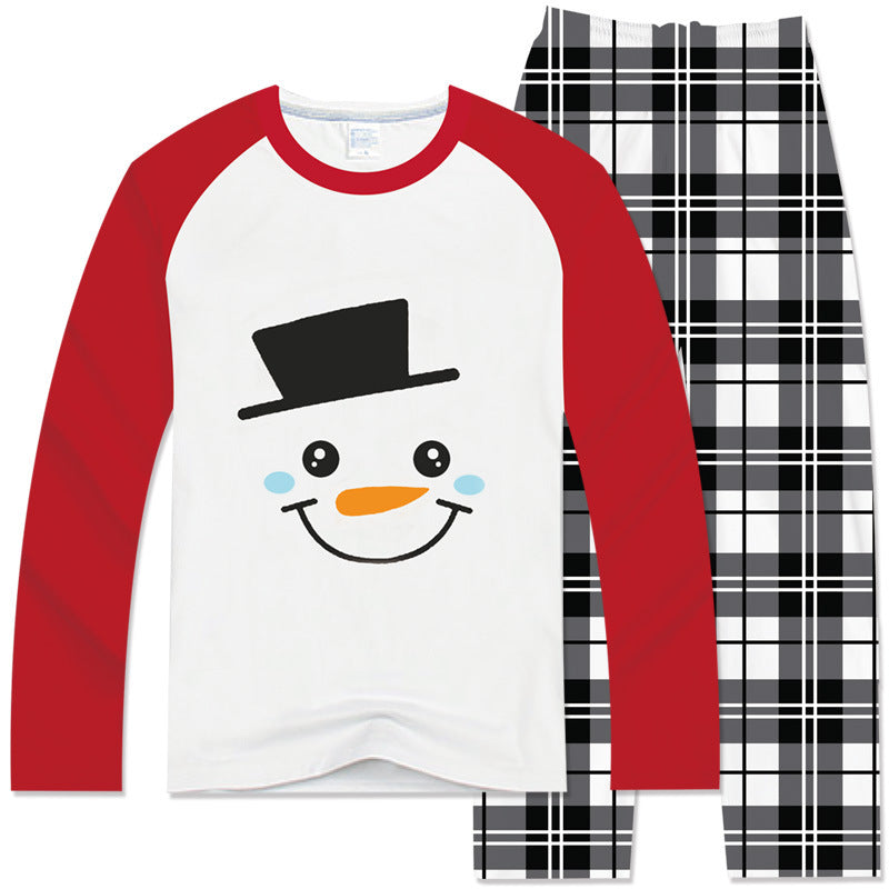 Plus Size Christmas Family Matching Pajamas Sets Chillin Snowmies Cool Snowman Plaids Sets