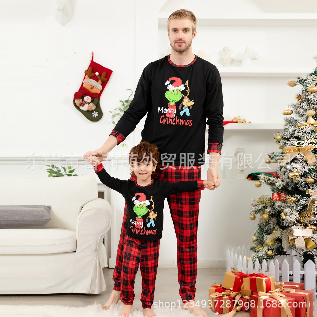 Family Christmas Pajamas Snowman Prints Matching Loungewear