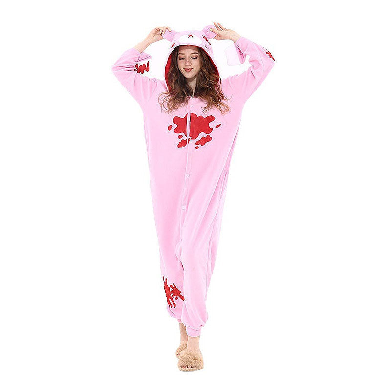 Pink Gloomy Bear Kigurumi Onesie Pajamas Animal Costumes For Adult