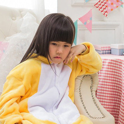 Blue Unicorn Kigurumi Onesie Pajamas Animal Costumes for Kids
