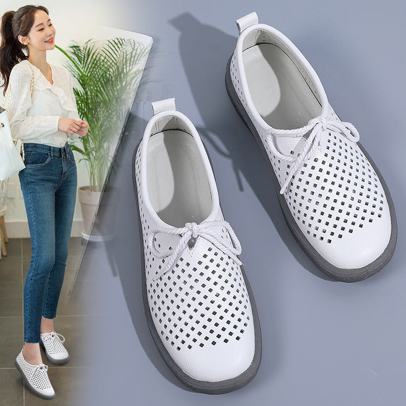 Zilool Breathable Soft Flat Soles Lace Up Shoe