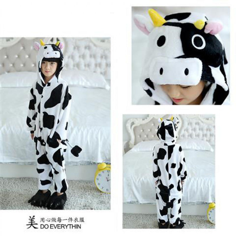 Cow Kigurumi Onesie Pajamas Animal Costumes for Kids