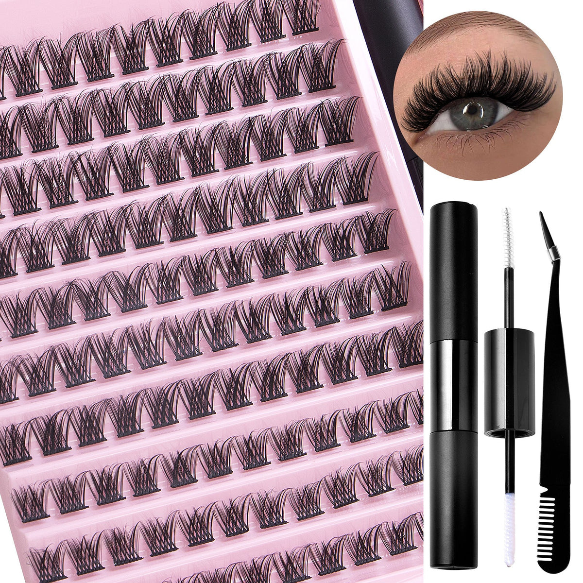 Single Cluster Soft Real False Eyelashes