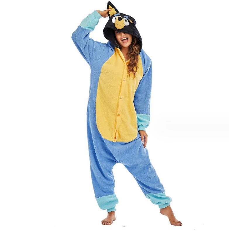 Blue Dog & Orange Dog Onesie Halloween Costume for Unisex Adults & Teens Cosplay Party Suit