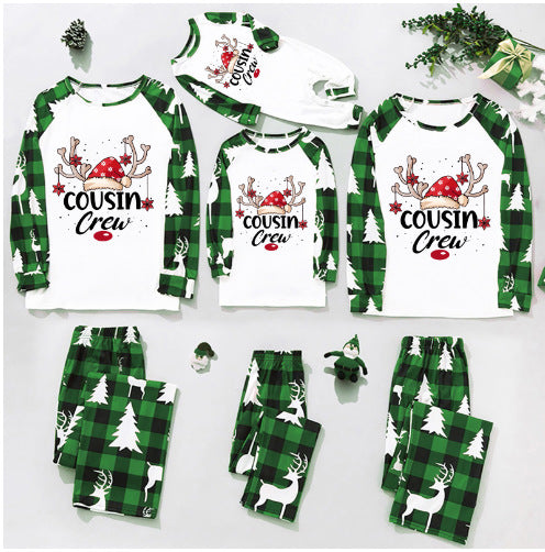 Christmas Matching Family Pajamas Have A Holly Jolly Christmas Blue Pajamas Set