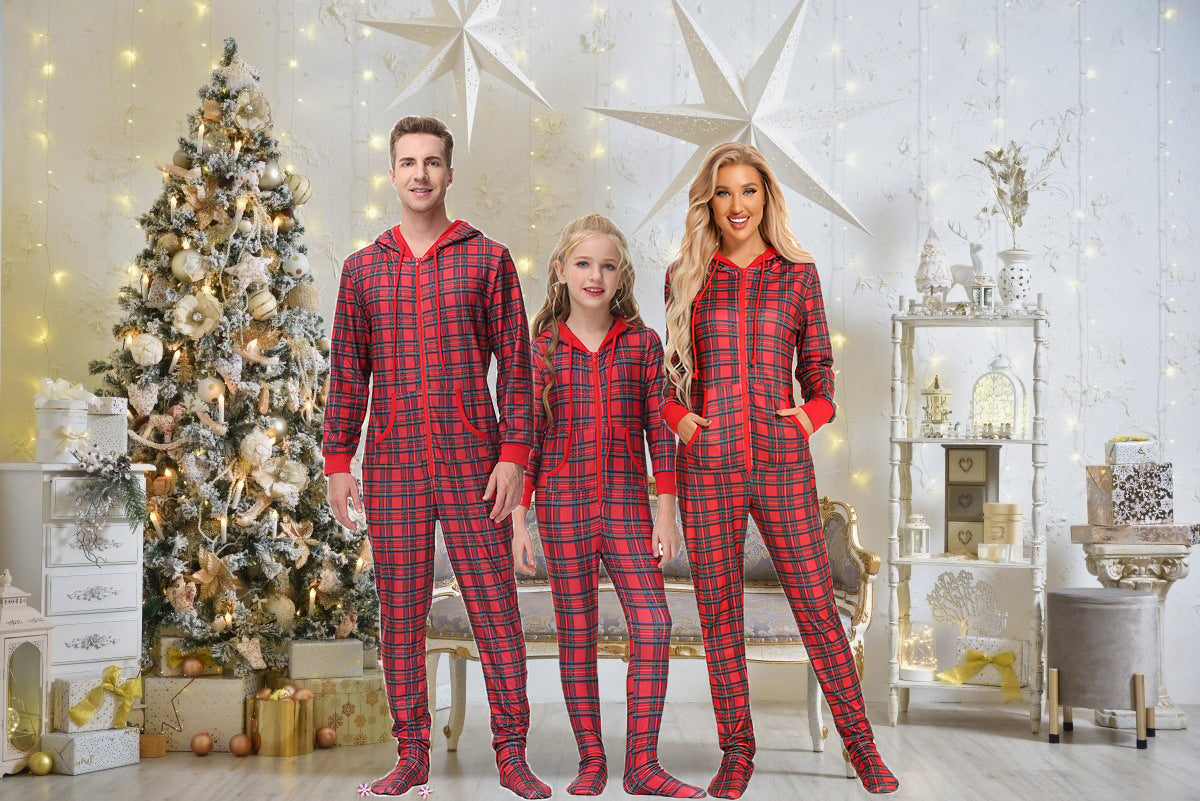 Matching Family Christmas Onesie One-piece Footed Pajamas
