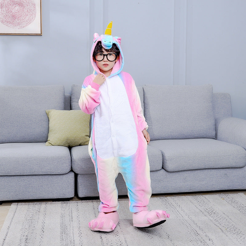 Purple Unicorn Kigurumi Onesie Pajamas Animal Costumes for Kids