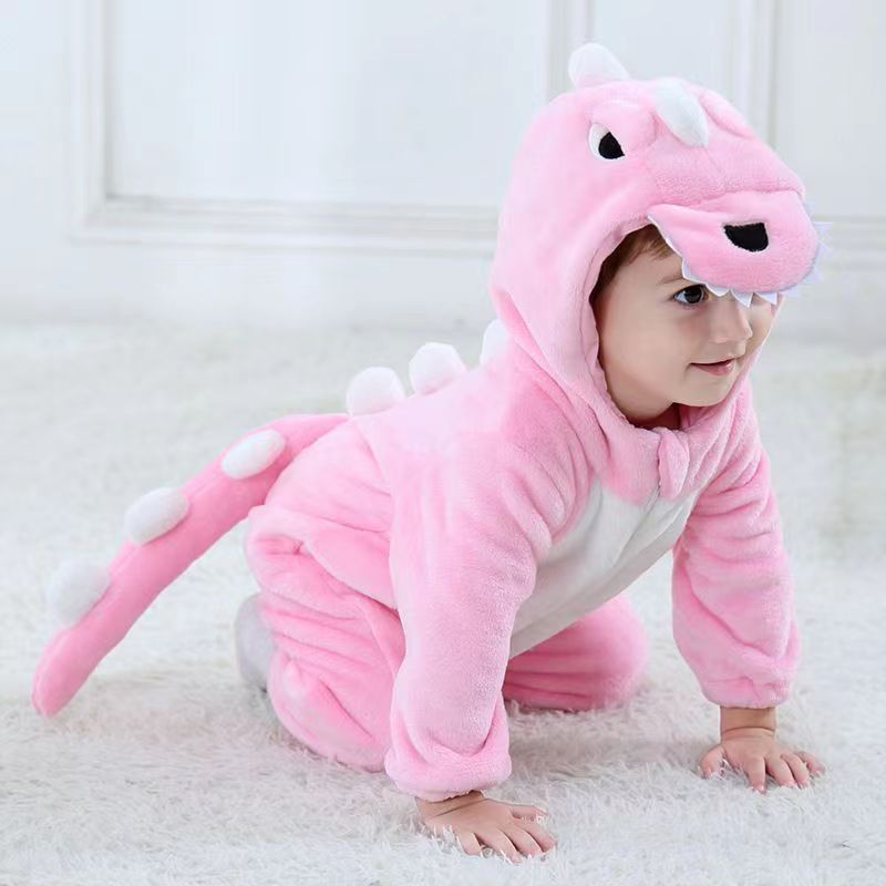 Kids Dinosaur Onesie Pajamas Animal Costumes for Boys & Girls Zip Up