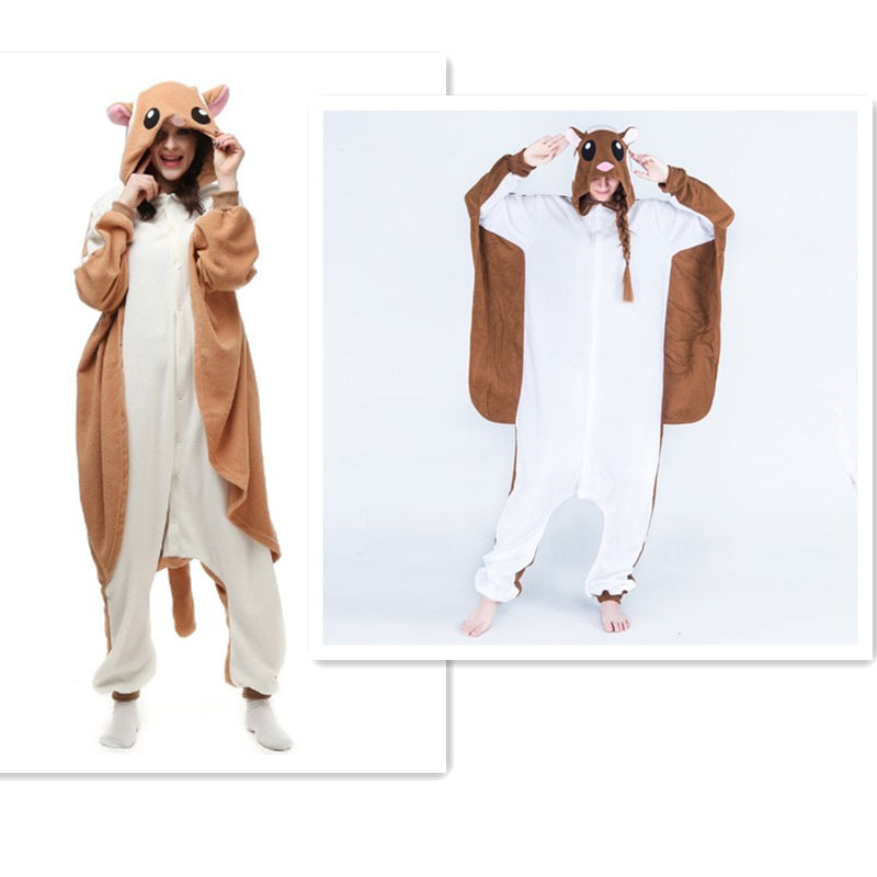 Flying Squirrel Kigurumi Onesie Pajamas Animal Costumes For Adult
