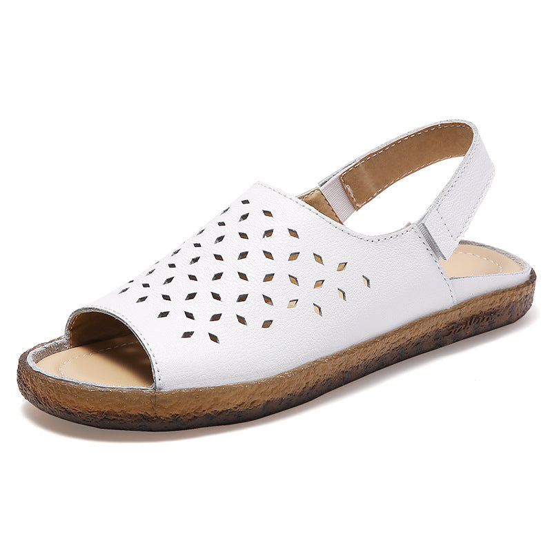 Zilool Hollow Out Low Top Flat Heel Breathable Women's Sandals