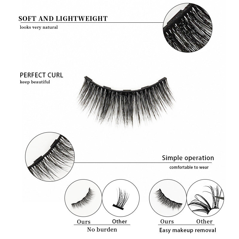 Classic Magnetic Suction False Eyelashes