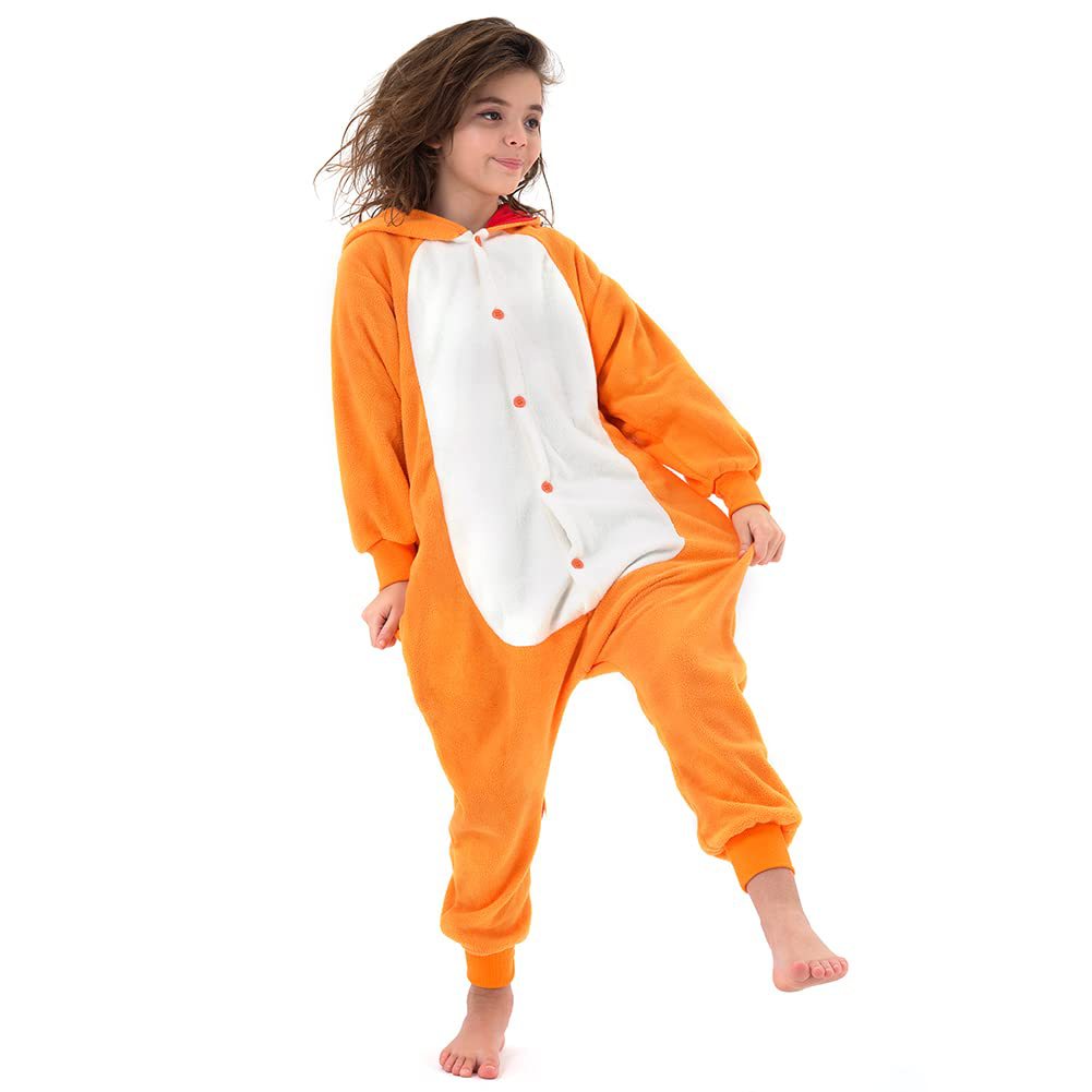 Kids Charmander Onesie Costume Animal Pajamas for Boys & Girls