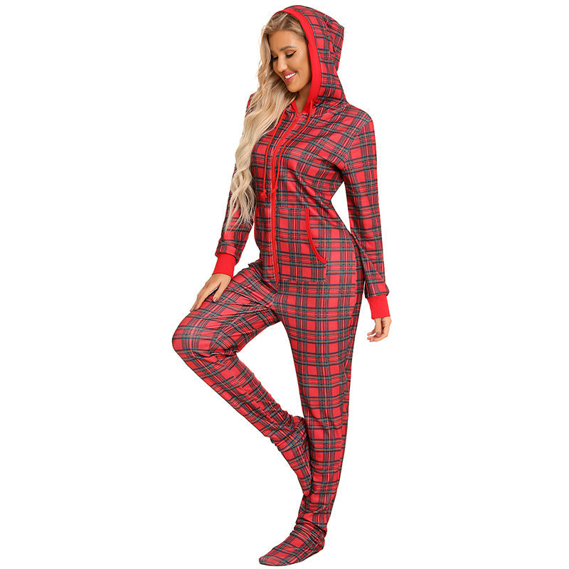 Matching Family Christmas Onesie One-piece Footed Pajamas