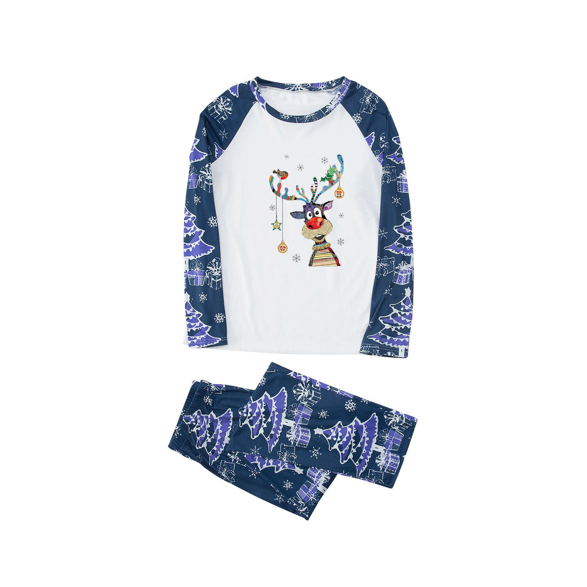 Christmas Matching Family Pajamas Jesus Is The Reason To The Season Blue Plaids Pajamas Set