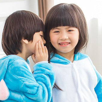 Blue Unicorn Kigurumi Onesie Pajamas Animal Costumes for Kids