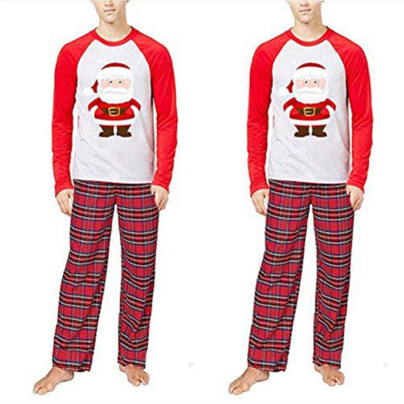 Christmas Matching Family Pajamas Cartoon Christams Hat White Pajamas Set