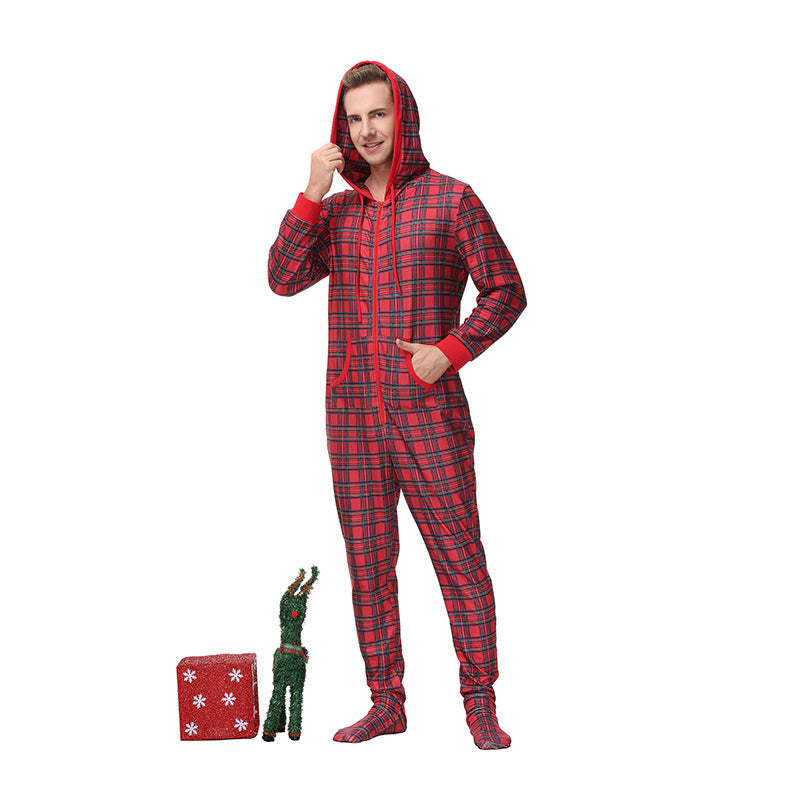 Matching Family Christmas Onesie One-piece Footed Pajamas