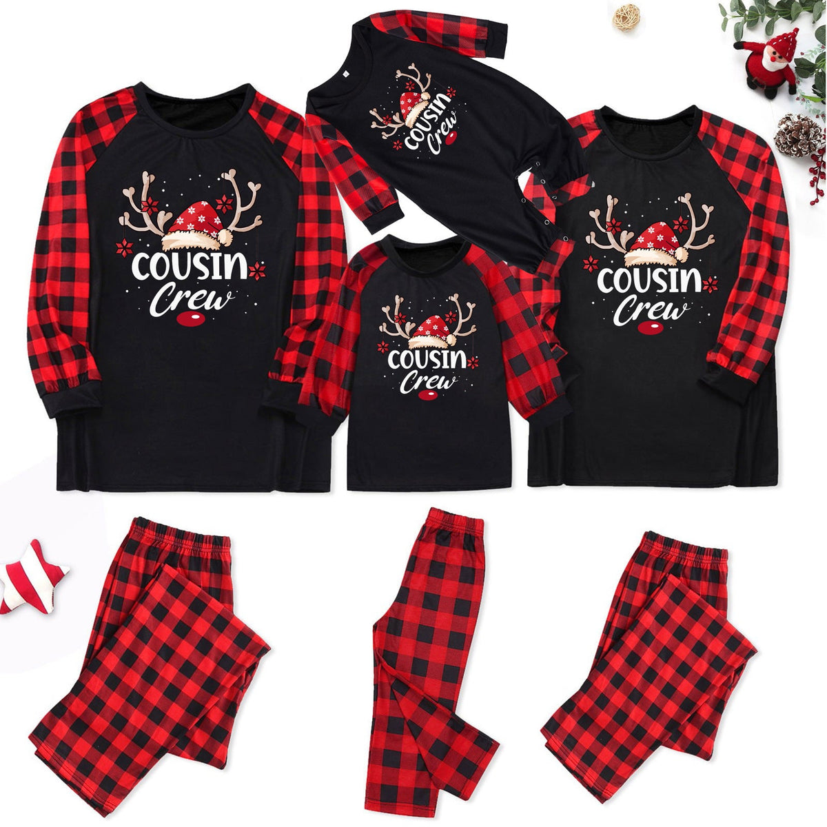 Christmas Matching Family Pajamas Have A Holly Jolly Christmas Blue Pajamas Set