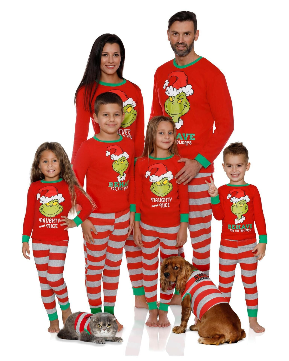 Family Christmas Pajamas Matching Pajama Sets Santa Grinch Pyjamas