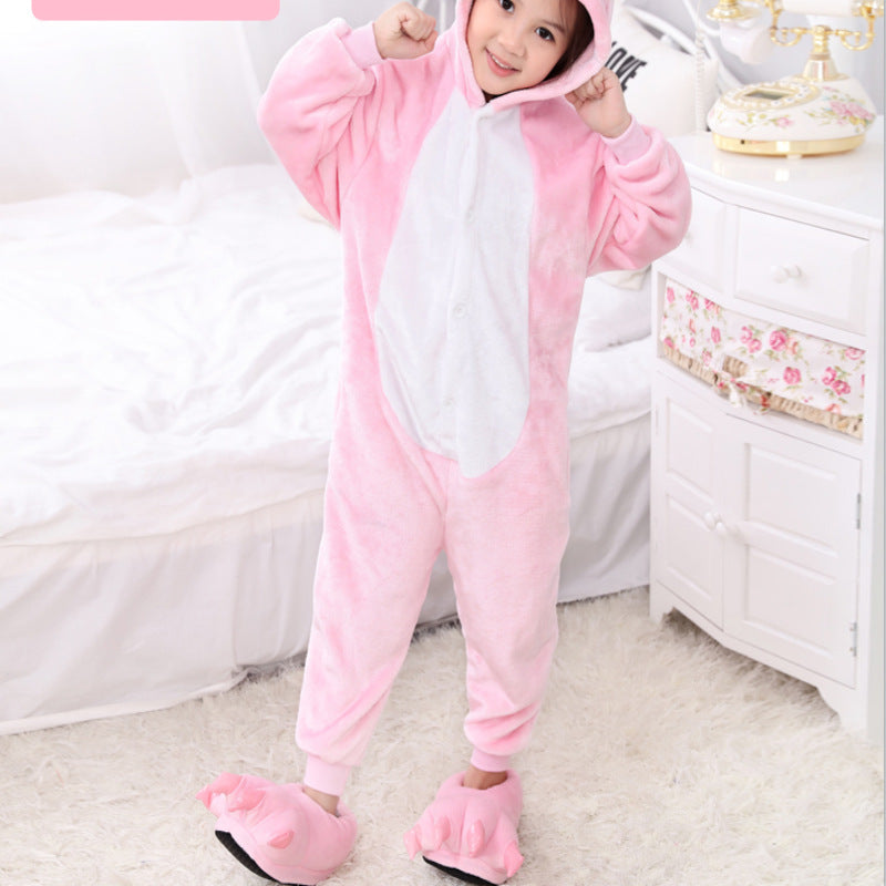 Pink Pig Kigurumi Onesie Pajamas Animal Costumes for Kids