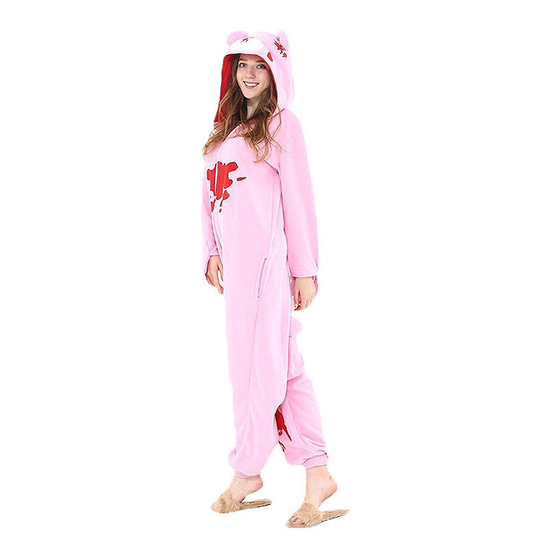 Pink Gloomy Bear Kigurumi Onesie Pajamas Animal Costumes For Adult