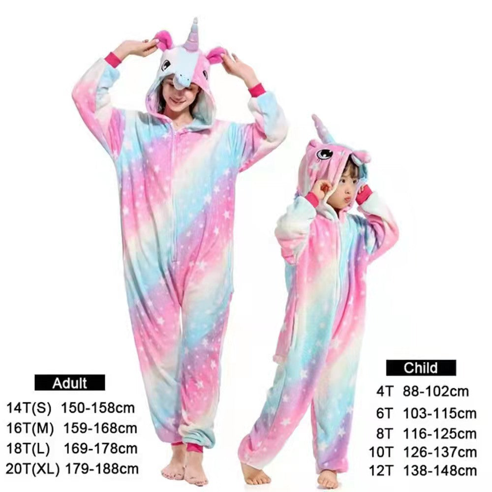 Purple Unicorn Kigurumi Onesie Pajamas Animal Costumes for Kids