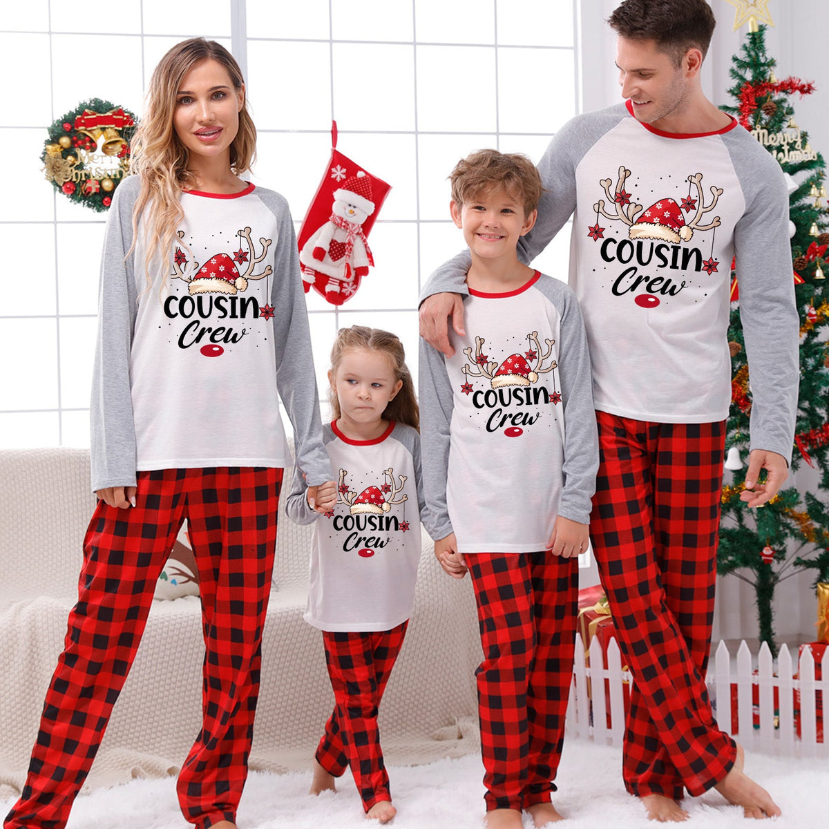 Christmas Matching Family Pajamas Have A Holly Jolly Christmas Blue Pajamas Set