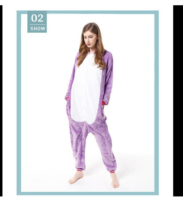 Unicorn Onesie Costumes Rainbow Color for Adult & Kids Zipper Up
