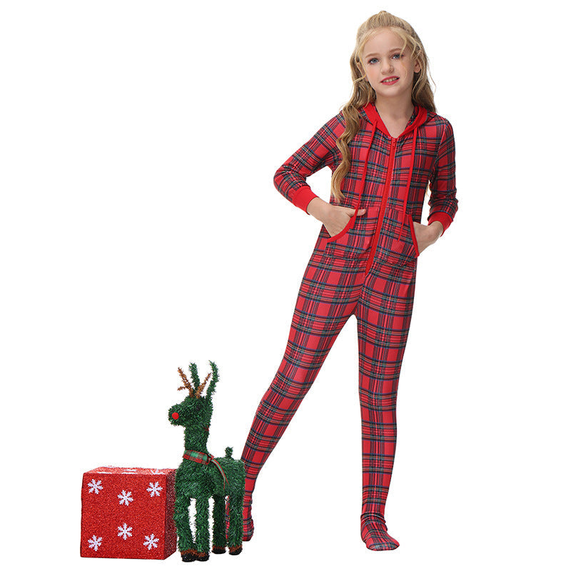 Matching Family Christmas Onesie One-piece Footed Pajamas