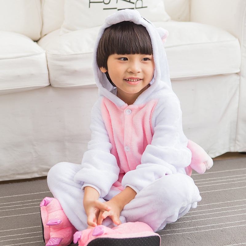 Blue Unicorn Kigurumi Onesie Pajamas Animal Costumes for Kids