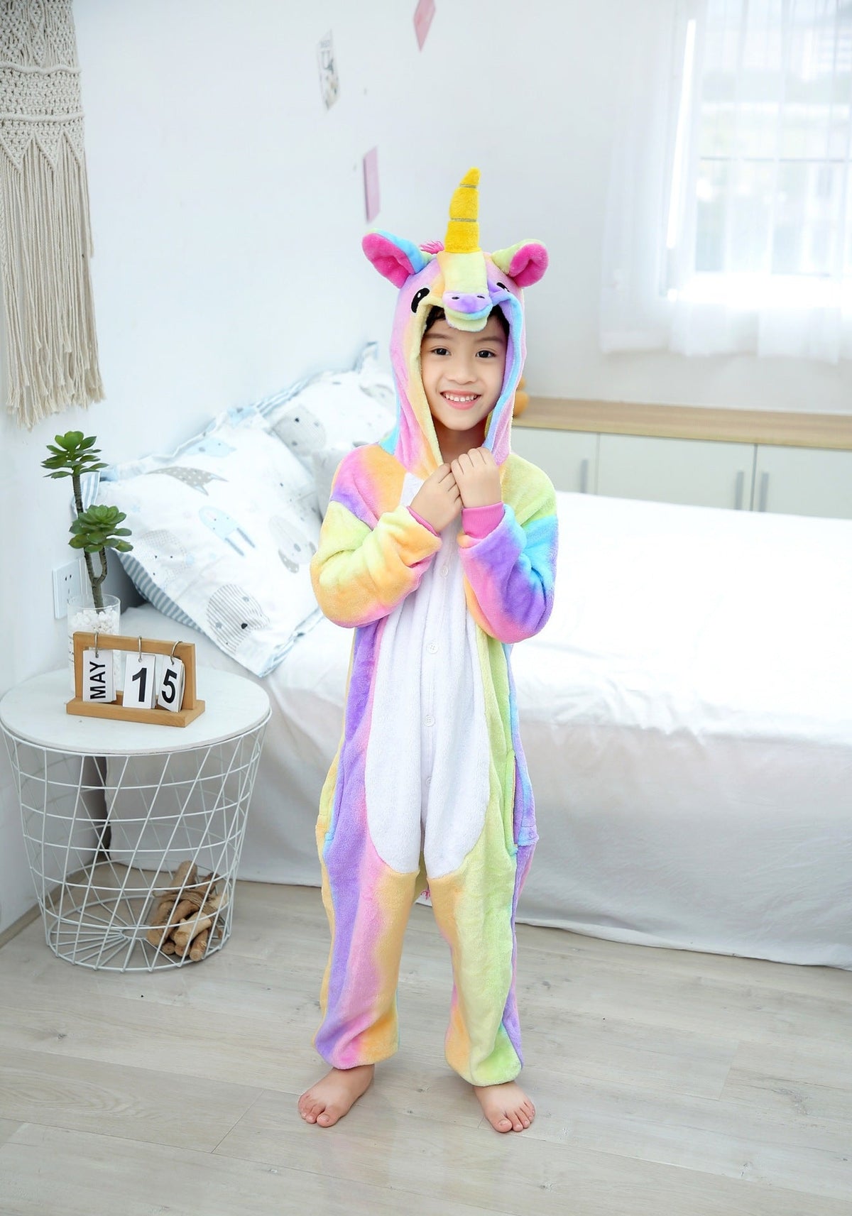 Purple Unicorn Kigurumi Onesie Pajamas Animal Costumes for Kids