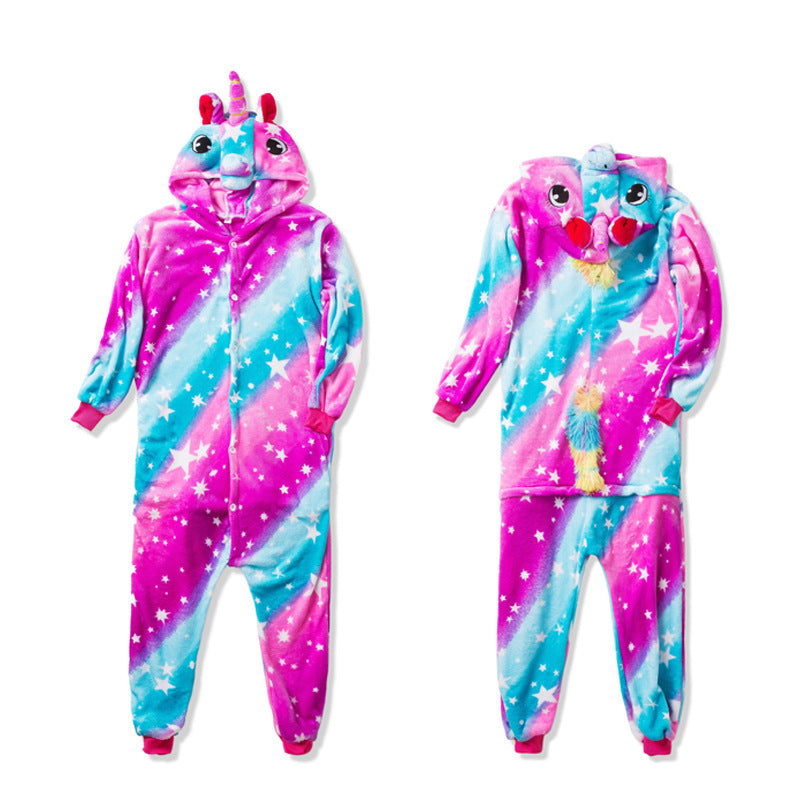 Purple Unicorn Kigurumi Onesie Pajamas Animal Costumes for Kids