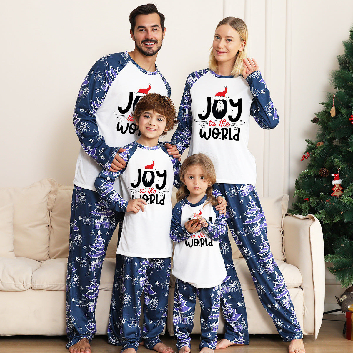 Christmas Matching Family Pajamas Christmas With My Gnomies Blue Pajamas Set