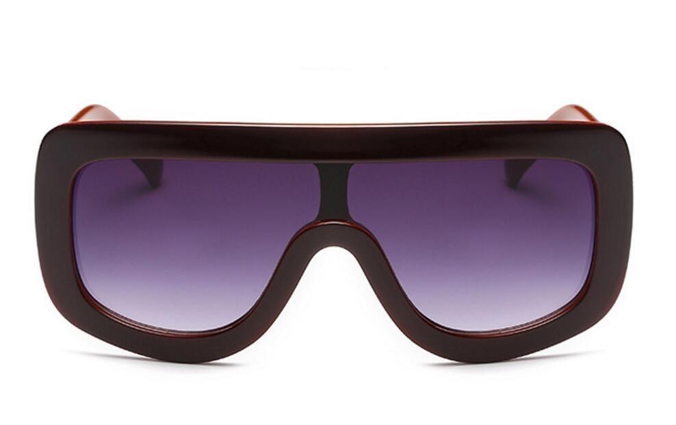 Oversized Square Women Vintage Shades Fashion Flat Top Men Sunglasses