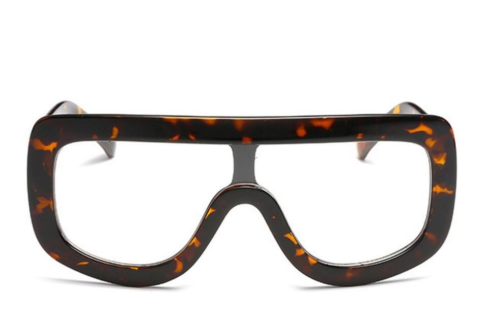 Oversized Square Women Vintage Shades Fashion Flat Top Men Sunglasses