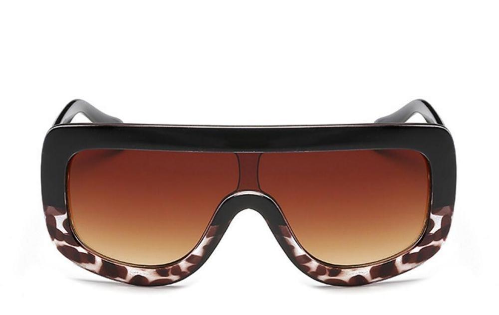 Oversized Square Women Vintage Shades Fashion Flat Top Men Sunglasses