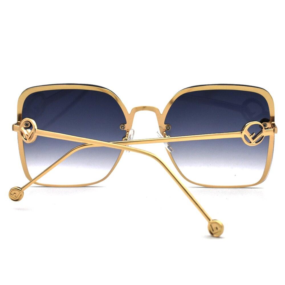 2021 Black Retro Square Sunglasses Women Men Oversized Accessory Eyeglasses UV400