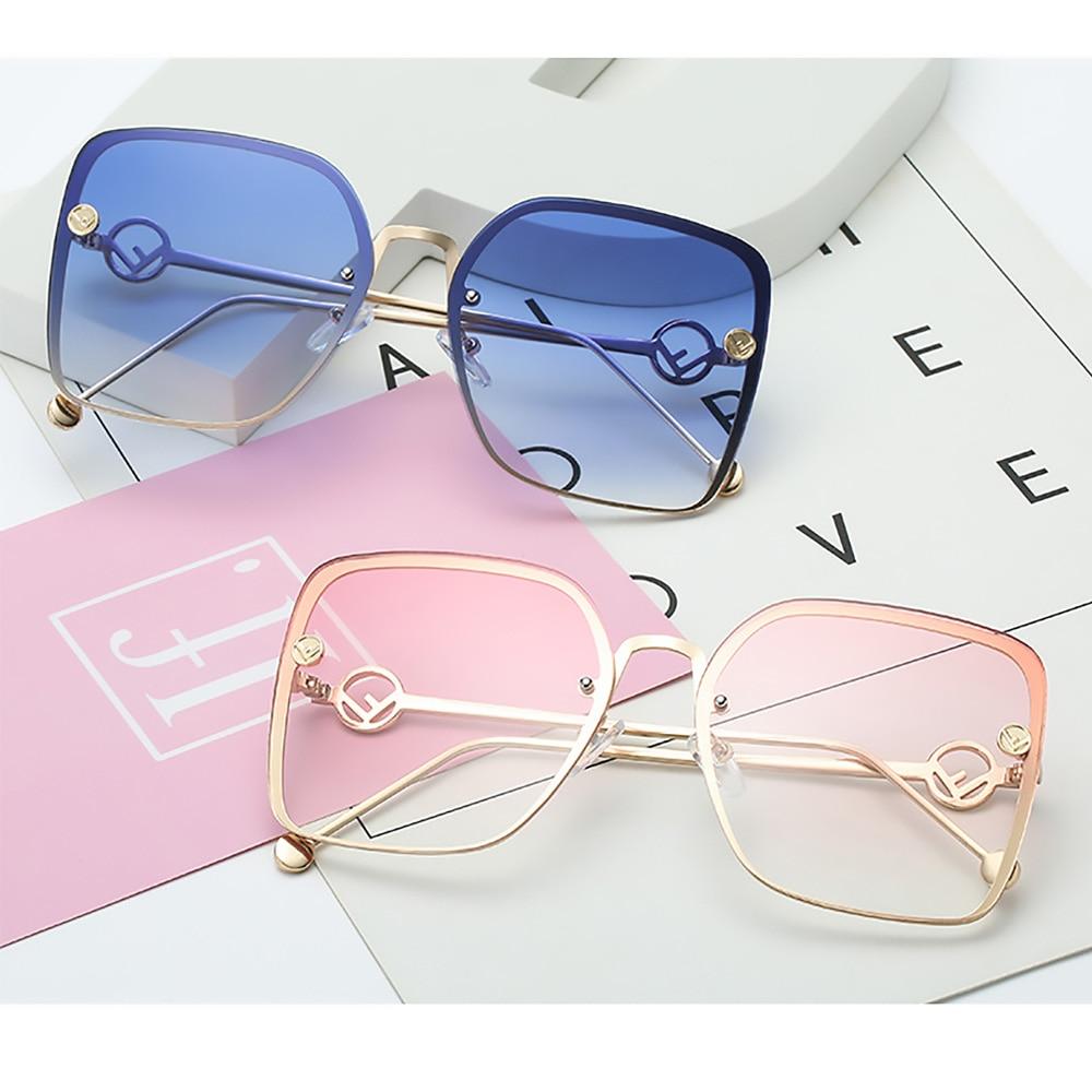 2021 Black Retro Square Sunglasses Women Men Oversized Accessory Eyeglasses UV400