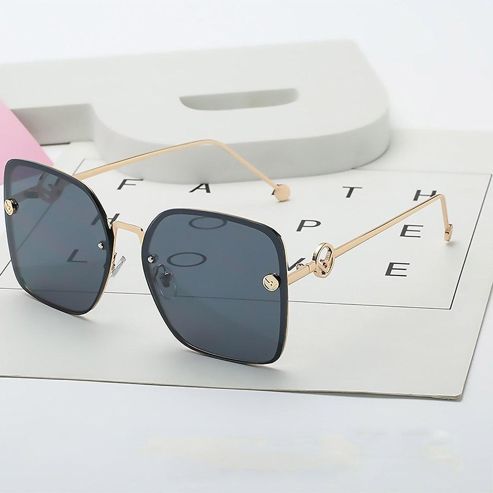 2021 Black Retro Square Sunglasses Women Men Oversized Accessory Eyeglasses UV400