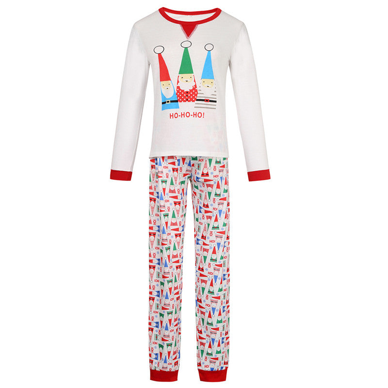 Christmas Family Matching Sleepwear Pajamas Sets Christmas Santa Claus Hohoho Top and Prints Pants 10