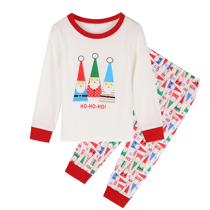 Christmas Family Matching Sleepwear Pajamas Sets Christmas Santa Claus Hohoho Top and Prints Pants 6