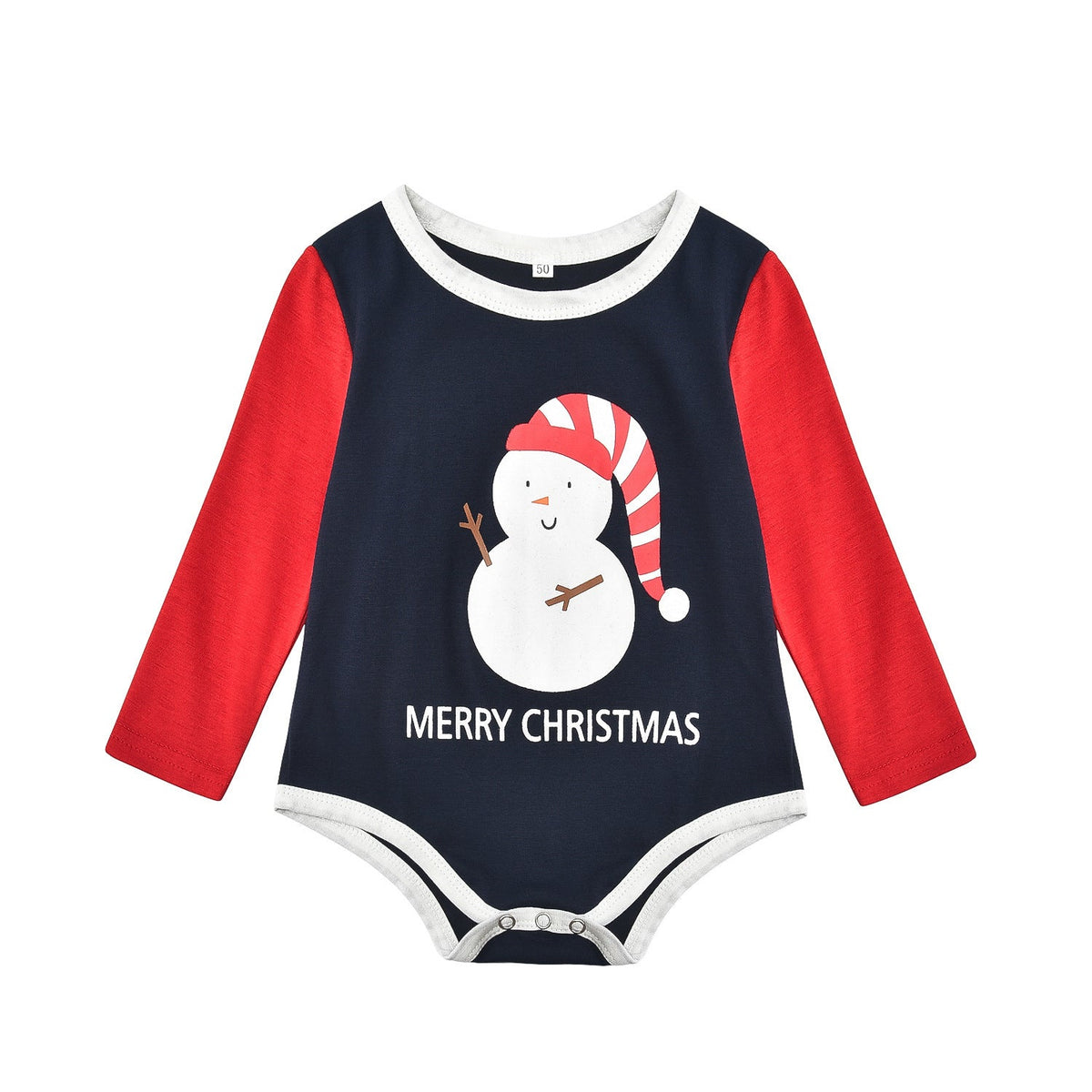 Christmas Family Matching Pajamas Sleepwear Sets Christmas Snow Man Top and Stripes Pants 6