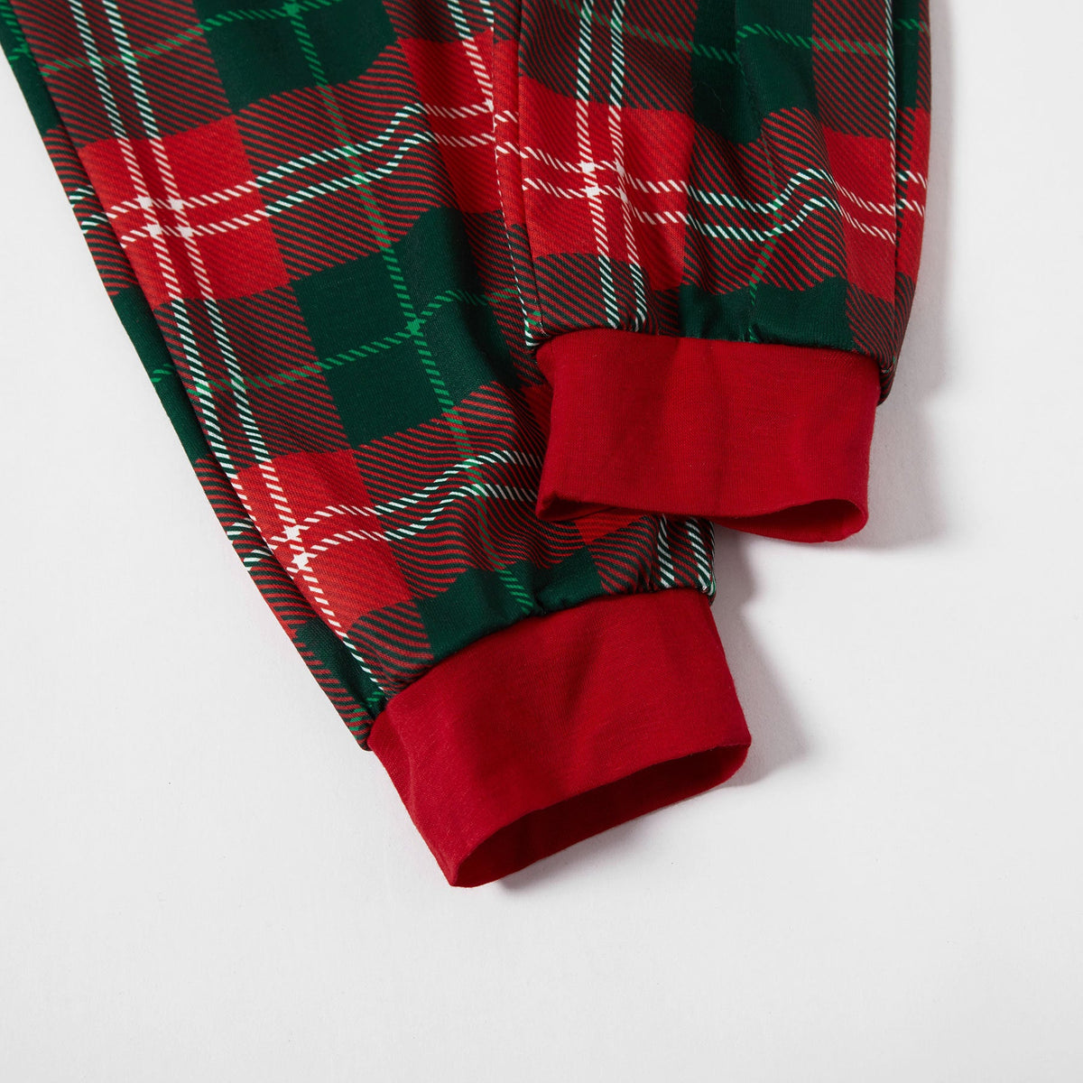 Christmas Family Matching Pajamas Christmas EFL Slogan Top and Red Plaids Pant 8